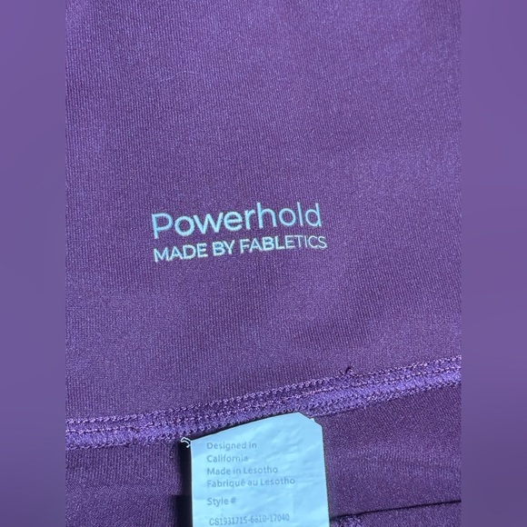 Fabletics Power Hold Women M Eggplant Cropped Athletic Pants Capri - Picture 3 of 10
